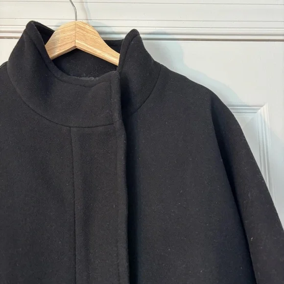 J. Crew City Coat Wool Blend Long Pea Trench Coat Winter Heavy 16 Preppy Classic - Picture 6 of 14